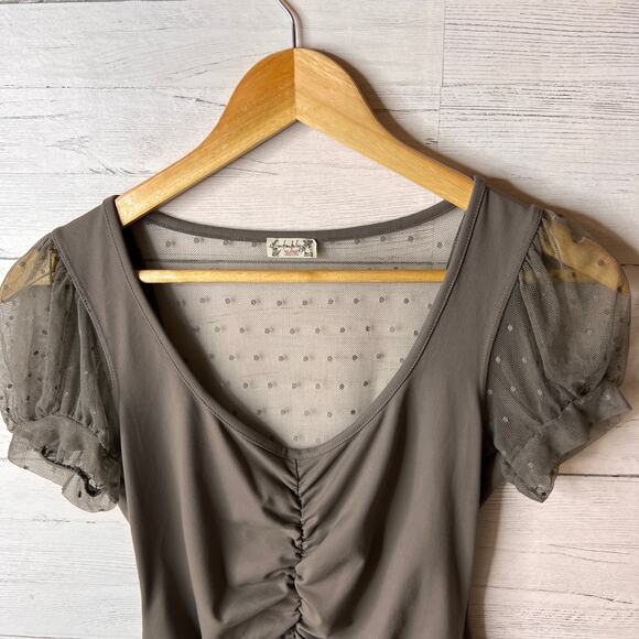Revolve Free People Intimately Top Womens Size Small Taupe Blush Up Cami Ruched - Picture 8 of 16